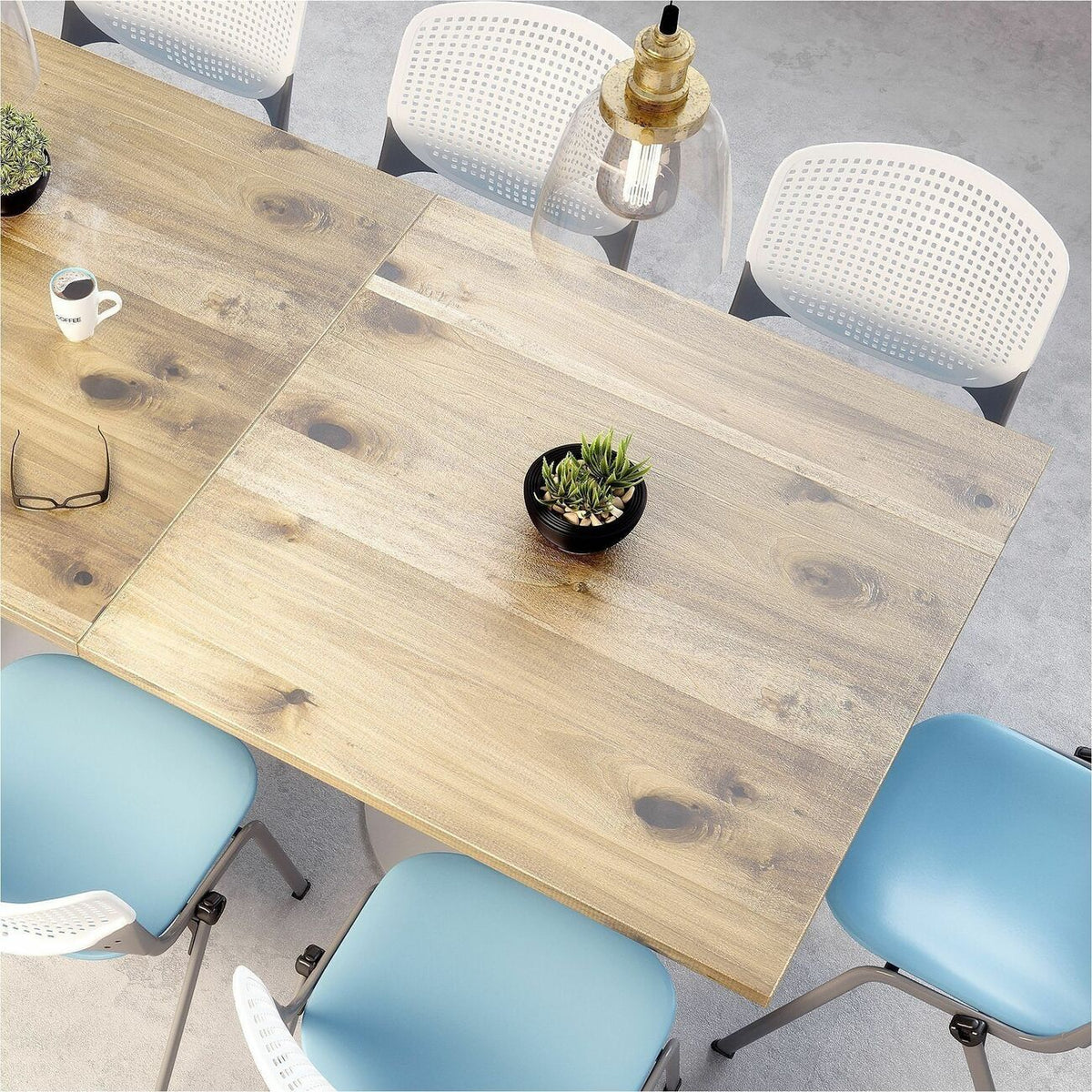 KFI 30" Square Vintage Wood Bistro Table