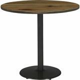 KFI 30" Round Vintage Wood Top Table