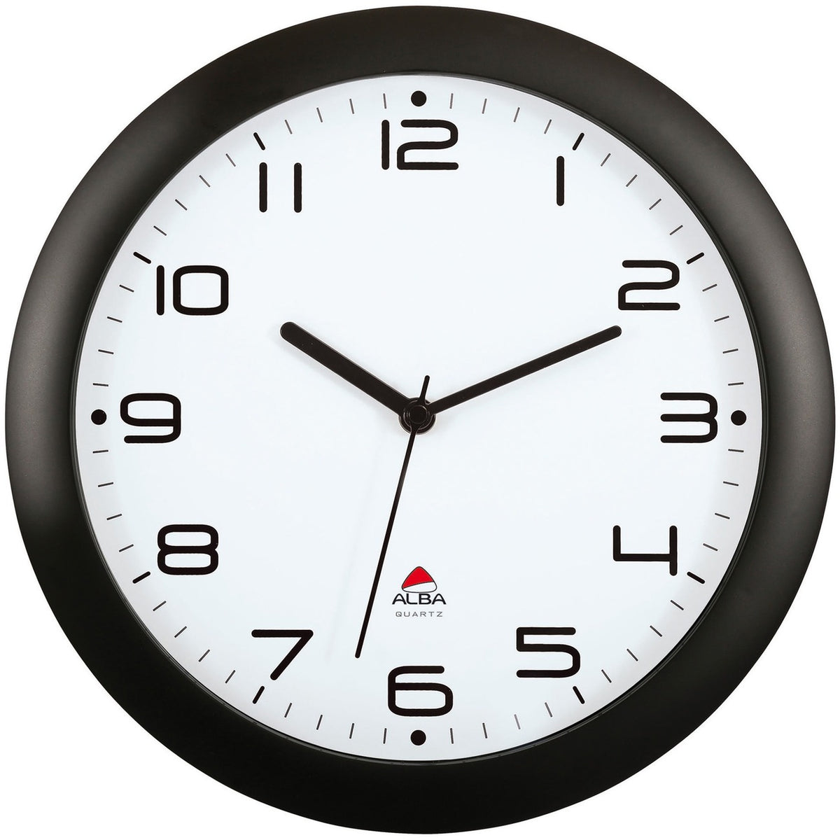 Clock Wall Silent D12 Blk