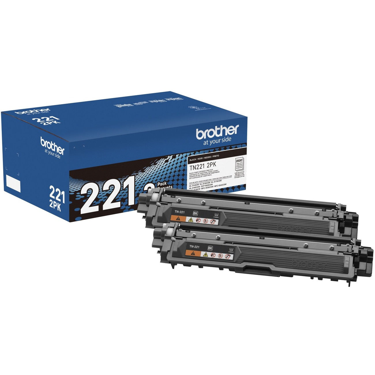 Brother Crtdg Lsr Tn221 Bk 2Pk