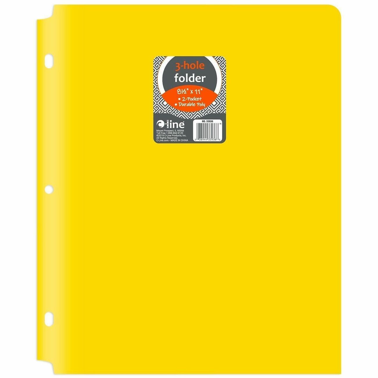 C-Line Portfolio Poly Hvywt 3Hl Yw