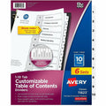 Avery Divider Ri 10Tab BW 6Pk