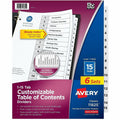 Avery Divider Ri 15Tab BW 6Pk