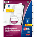 Avery Divider Ri 5Tab BW 6Pk