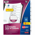 Avery Divider Ri 8Tab BW 6Pk