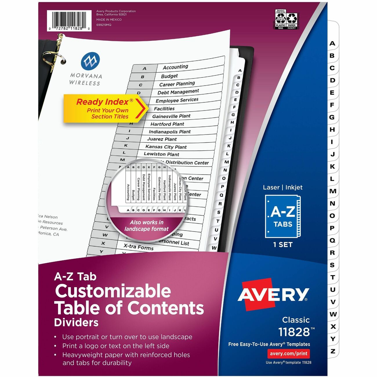 Avery Divider Ri A-Ztb BW 1St