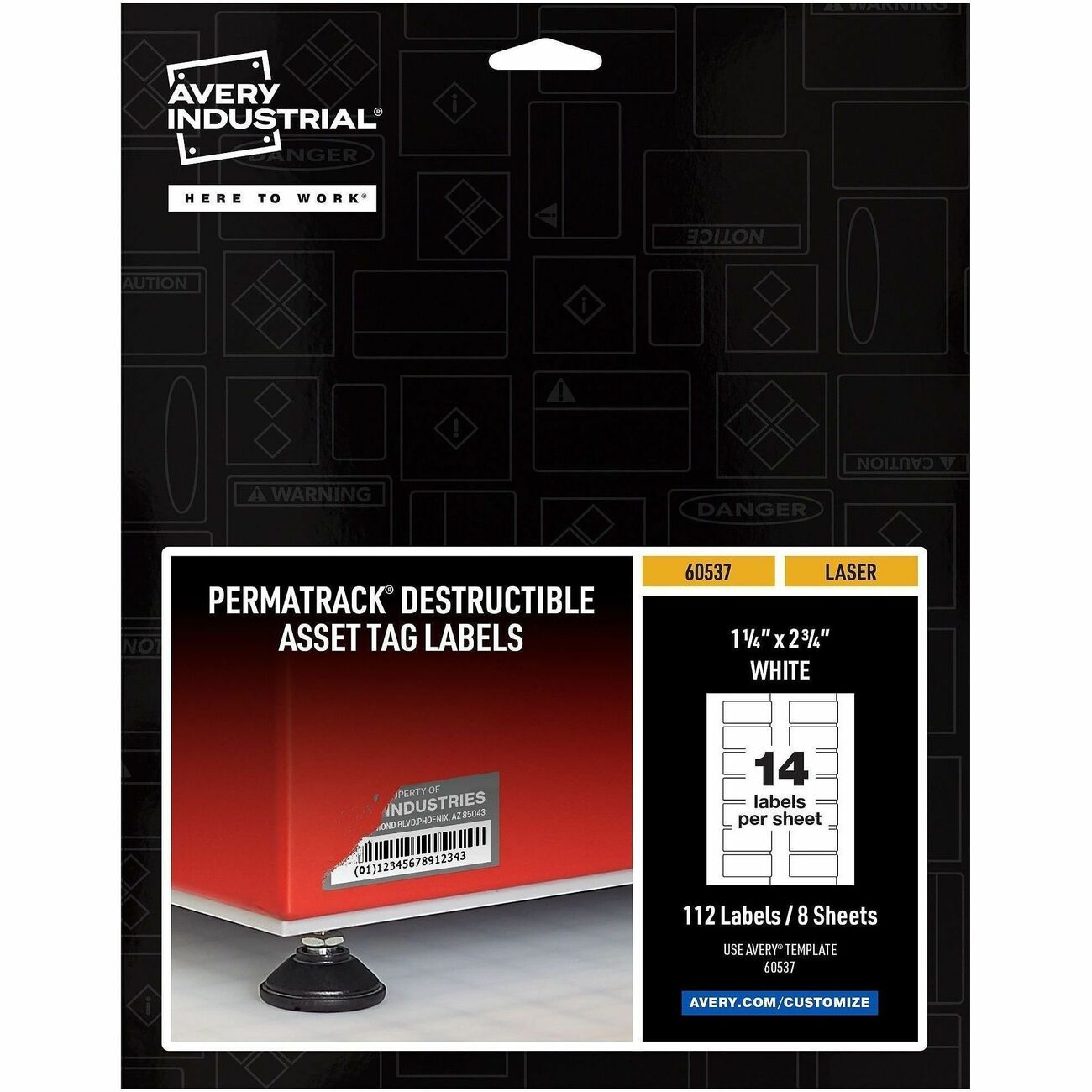 Avery Tag Asset Dstrcbl We 112Pk