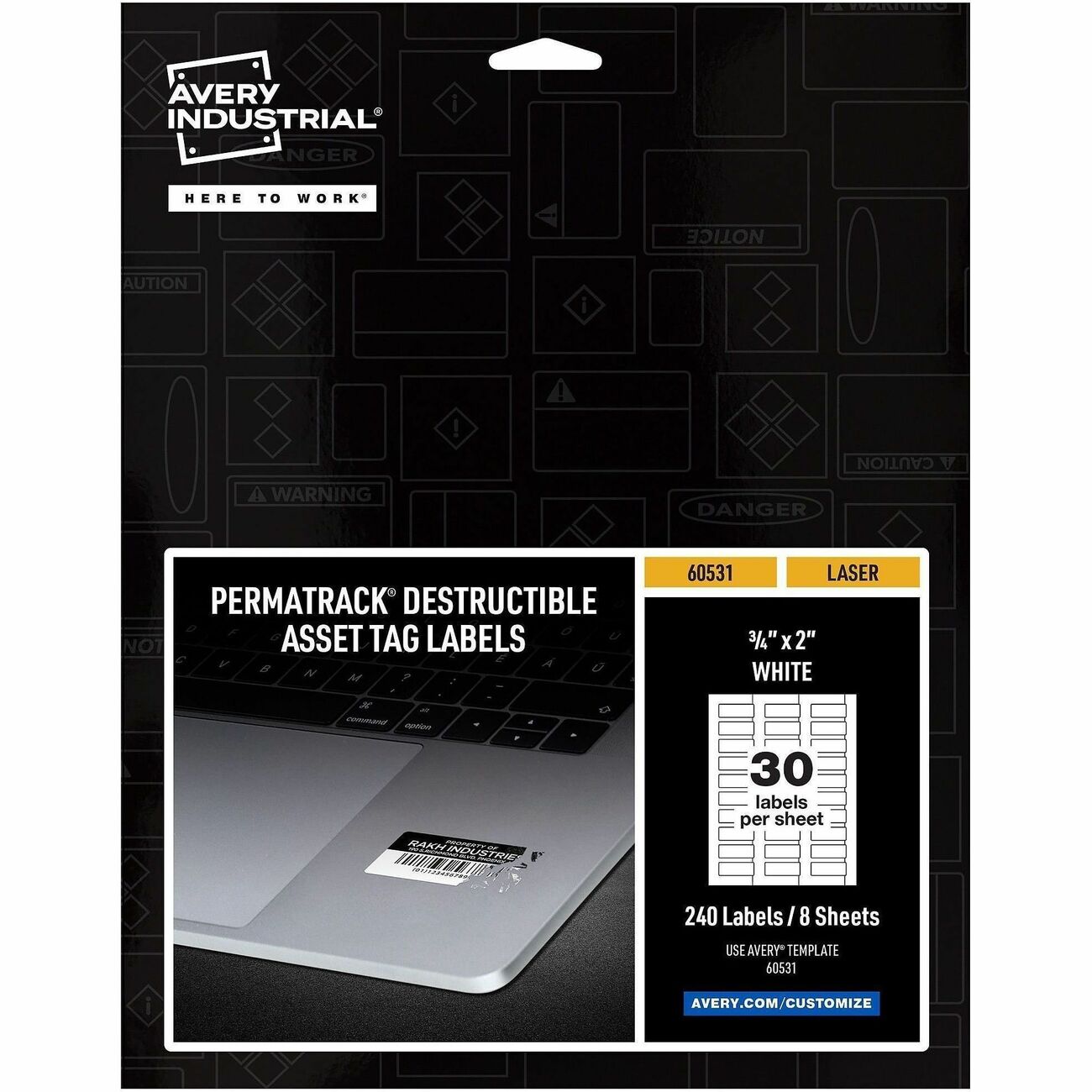 Avery Tag Asset Drbl We 240Pk
