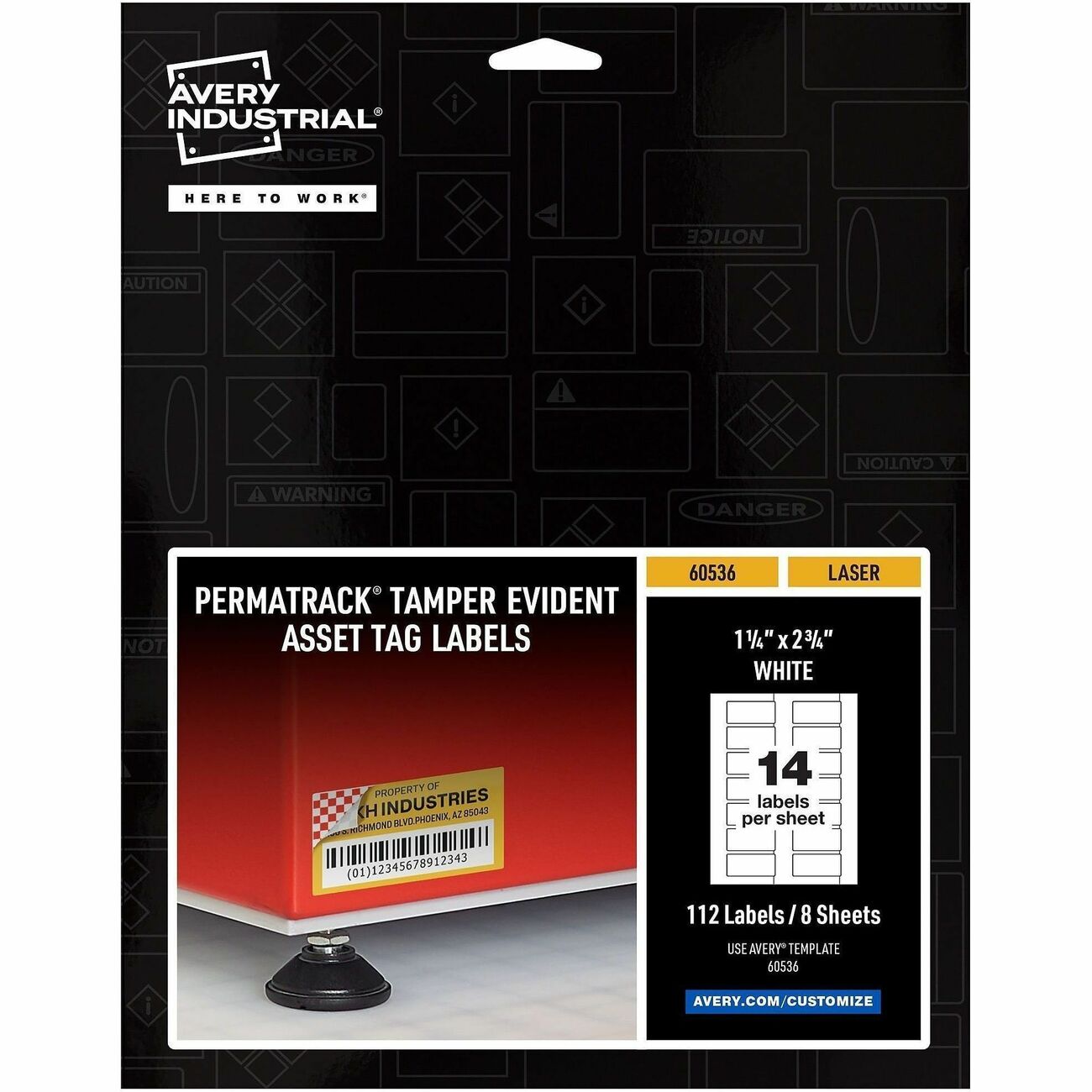Avery Tag Asset Tmprprf We 112Pk