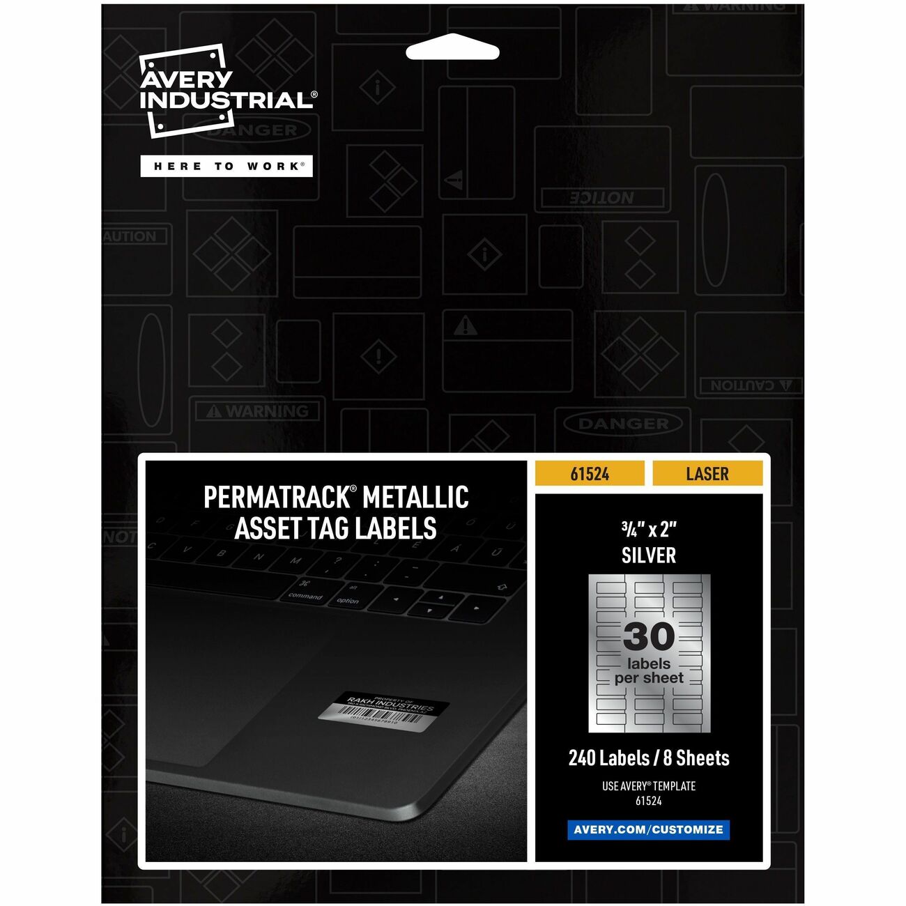 Avery Label Tag Metlc Slv 240Pk