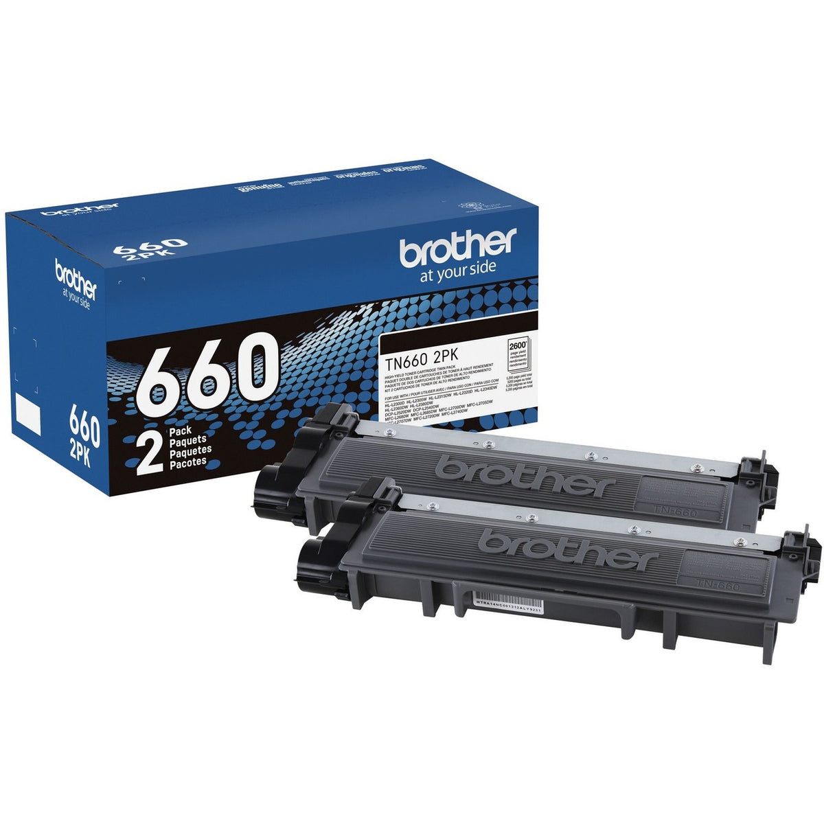 Brother Crtdg Tn660 Bk 2Pk