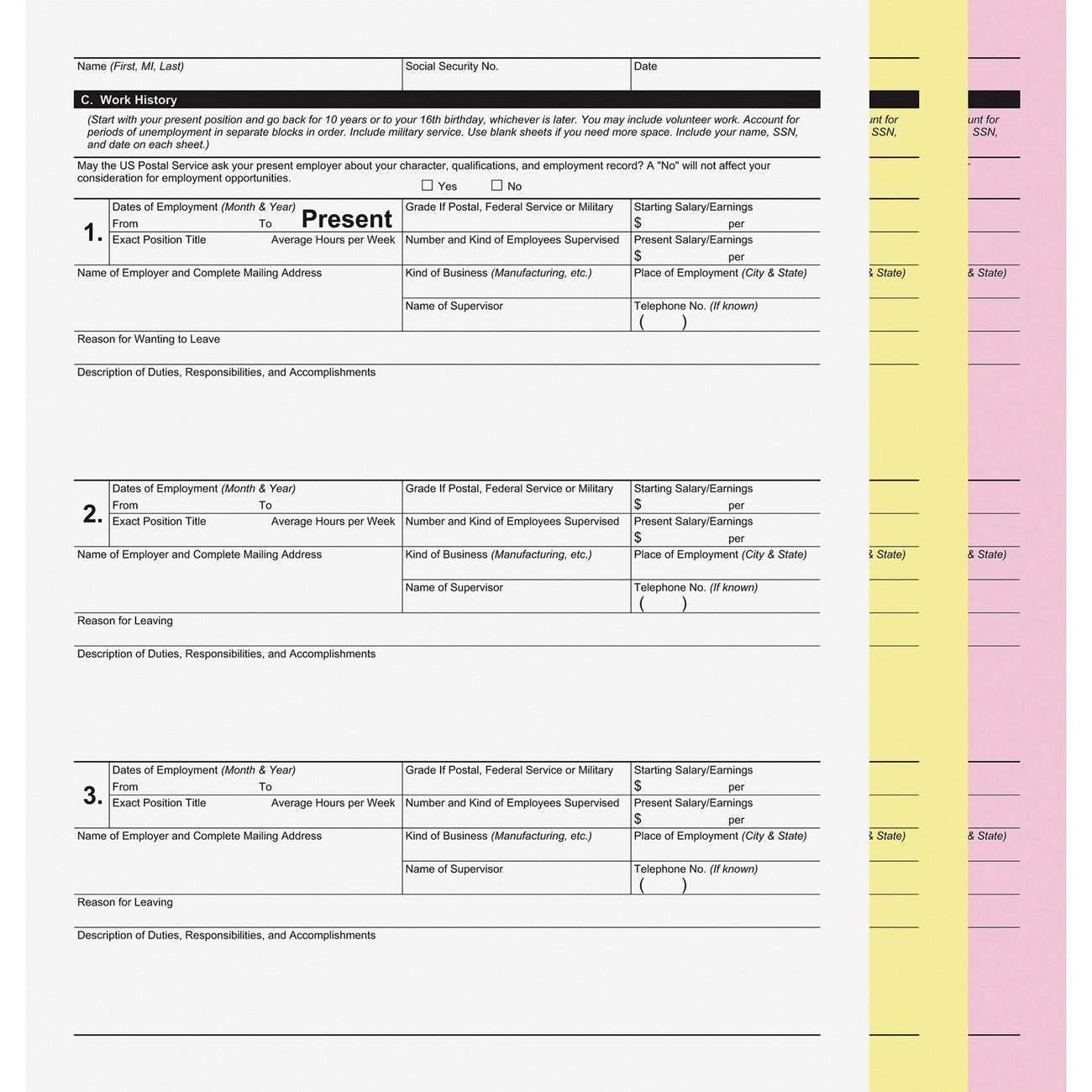 Paper Carbonless 3-Part
