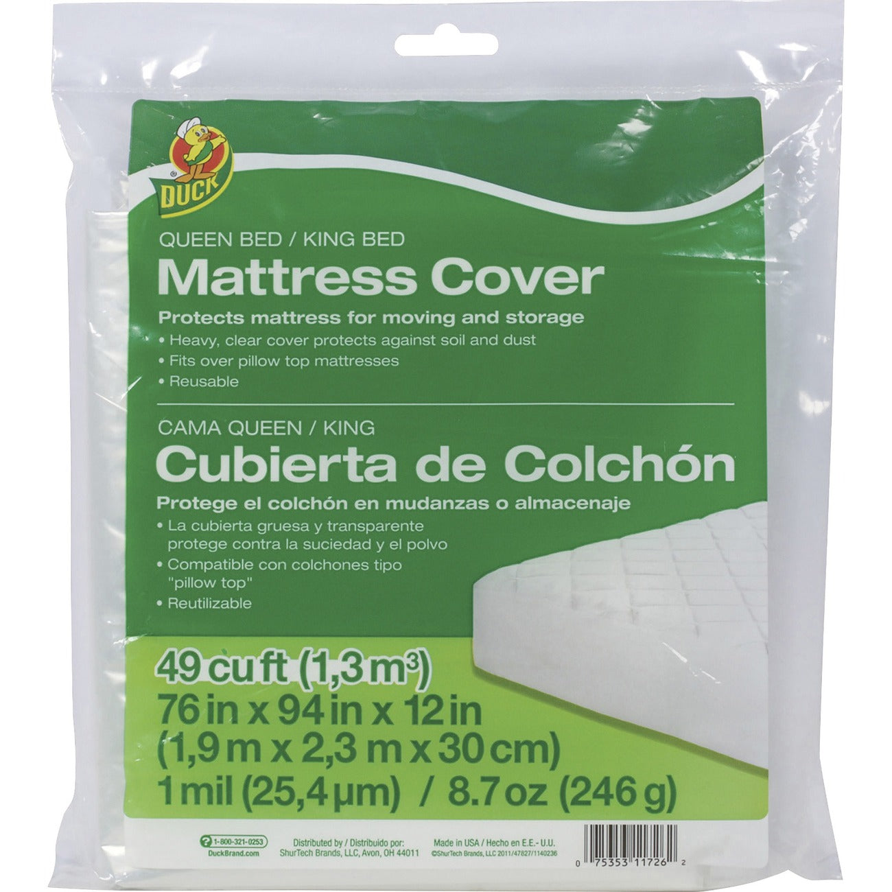 Cover Matrss Queen/King Clr