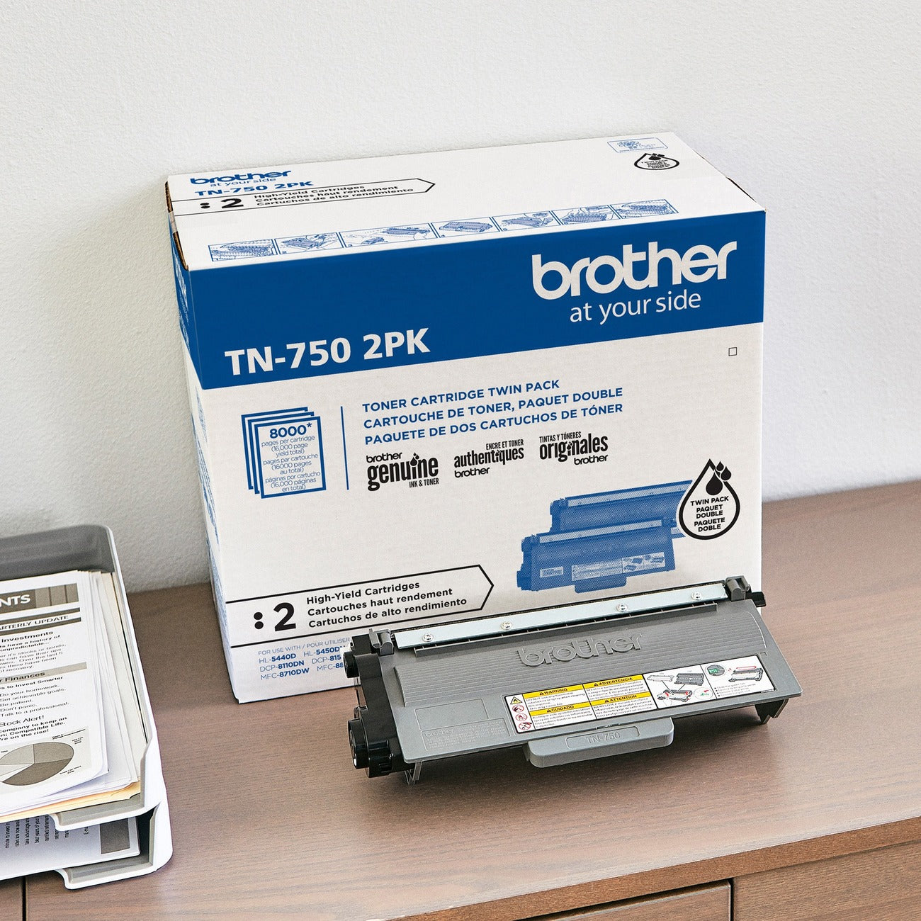 Brother Crtdg Tn750 Bk 2Pk
