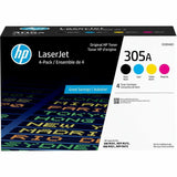 HP 305A Original Laser Toner Cartridge - Combo Pack - Black, Cyan, Magenta, Yellow - 4 / Carton