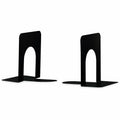Universal Economy Bookends, 4.75 x 5.25 x 5, Heavy Gauge Steel, Black, Pair