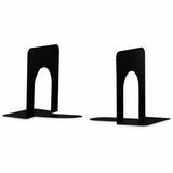 Universal Economy Bookends, 4.75 x 5.25 x 5, Heavy Gauge Steel, Black, Pair