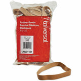 Universal Rubber Bands, Size 107, 0.06" Gauge, Beige, 1 lb Box, 40/Pack