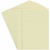 Universal Glue Top Pads, Wide/Legal Rule, 50 Canary-Yellow 8.5 x 11 Sheets, Dozen