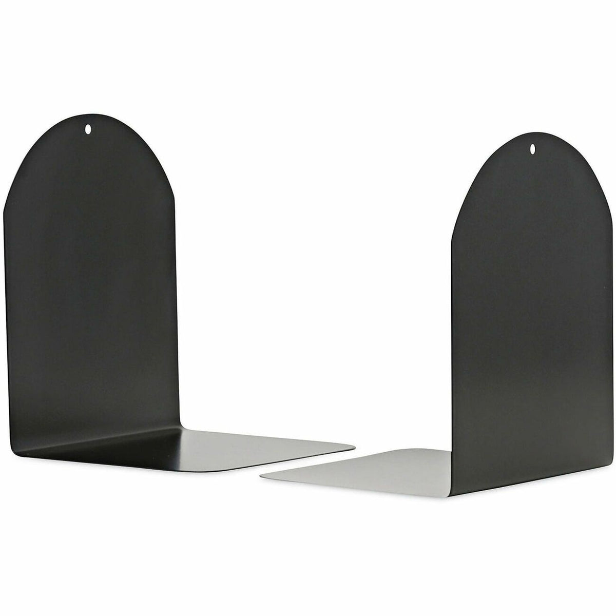 Universal Magnetic Bookends, Magnetic Base, 6 x 5 x 7, Metal, Black, Pair