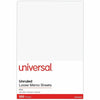 Universal Loose White Memo Sheets, 4 x 6, Unruled, Plain White, 500/Pack