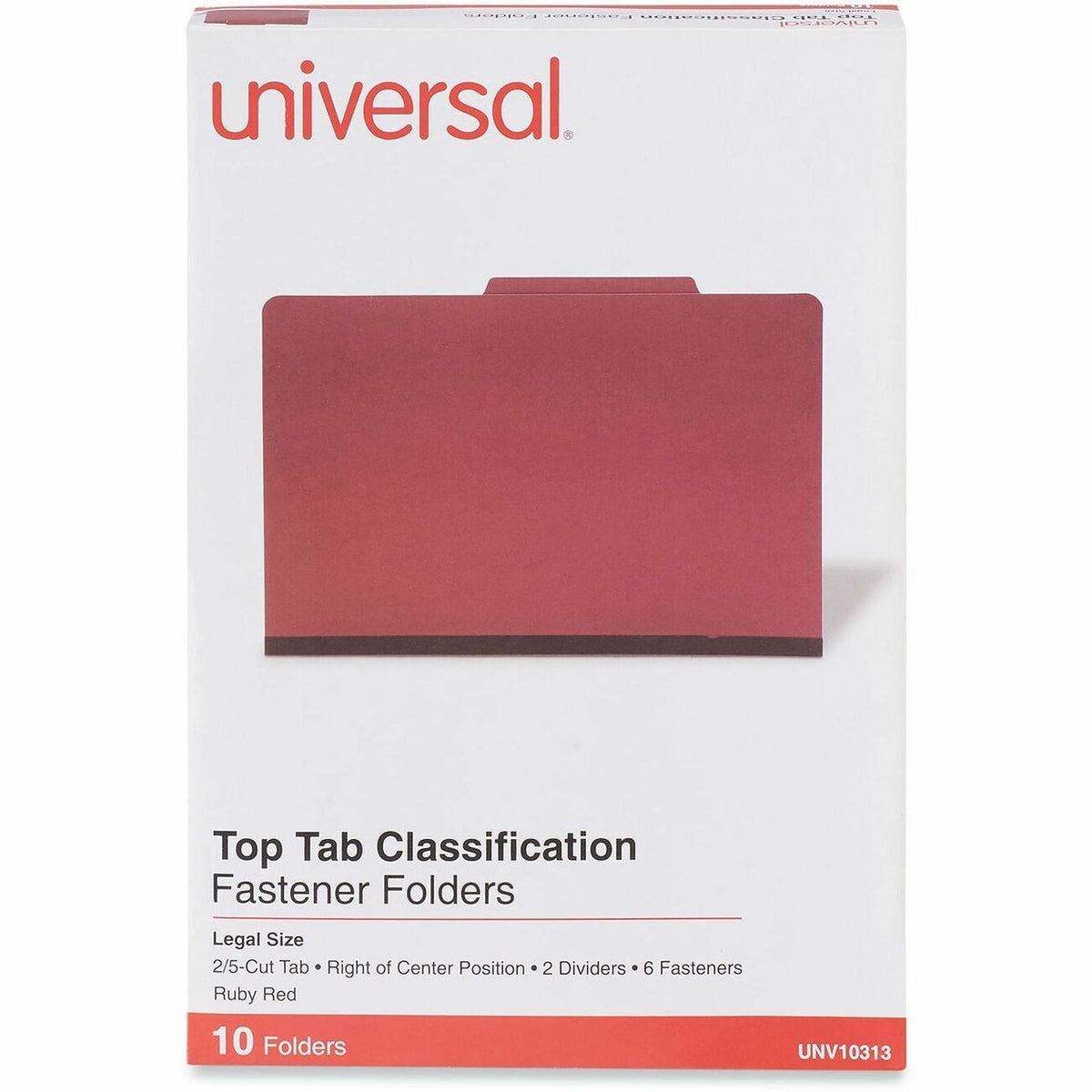 Universal 2/5 Tab Cut Legal Recycled Classification Folder