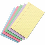 Universal Index Cards, Ruled, 4 x 6, Assorted, 100/Pack