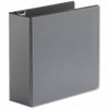 Universal Deluxe Easy-to-Open D-Ring View Binder, 3 Rings, 4" Capacity, 11 x 8.5, Black