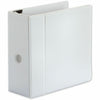 Universal Deluxe Easy-to-Open D-Ring View Binder, 3 Rings, 5" Capacity, 11 x 8.5, White