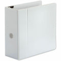 Universal Deluxe Easy-to-Open D-Ring View Binder, 3 Rings, 5" Capacity, 11 x 8.5, White