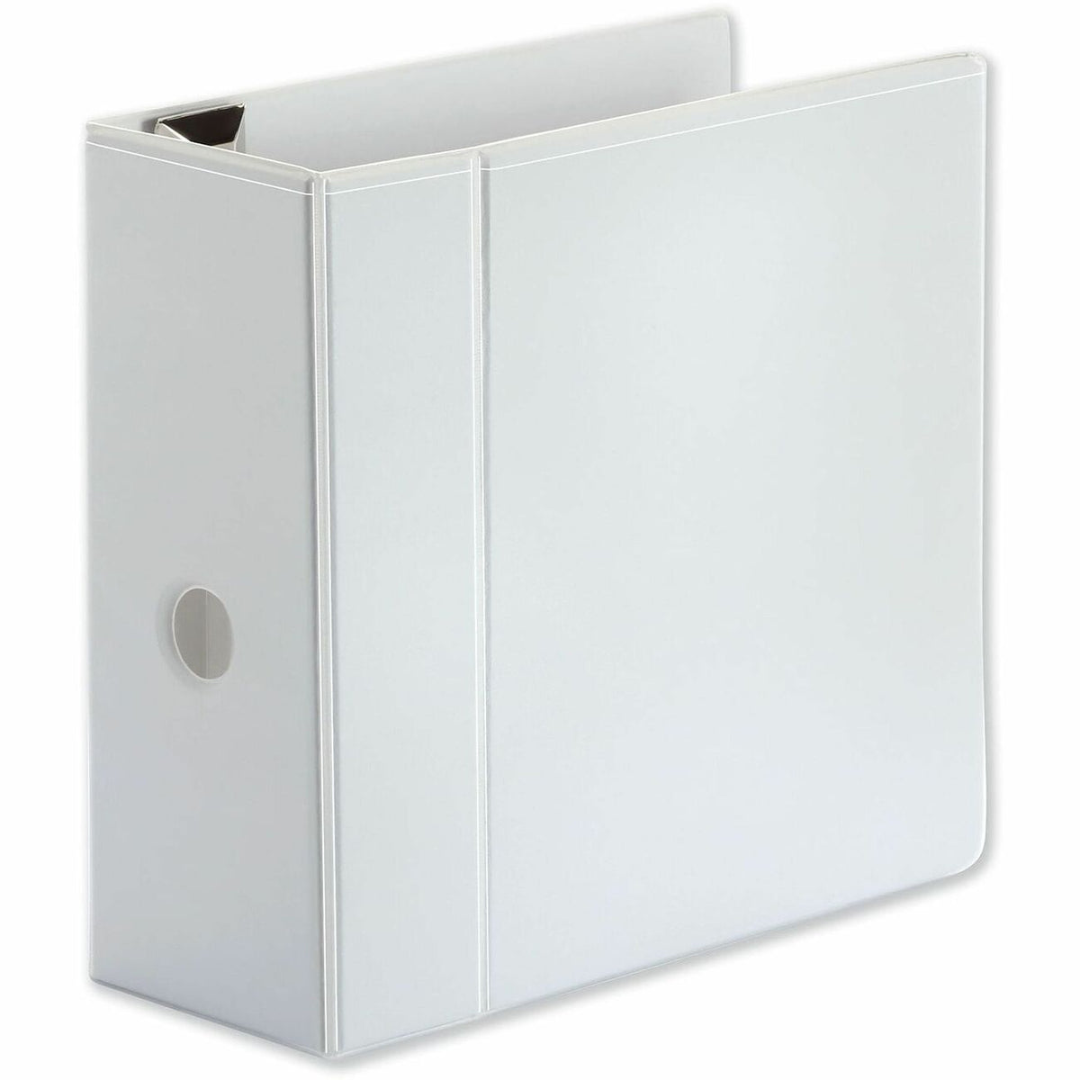 Universal Deluxe Easy-to-Open D-Ring View Binder, 3 Rings, 5" Capacity, 11 x 8.5, White