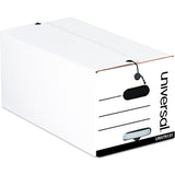 Universal Deluxe Quick Set-up String-and-Button Boxes, Legal Files, White, 12/Carton