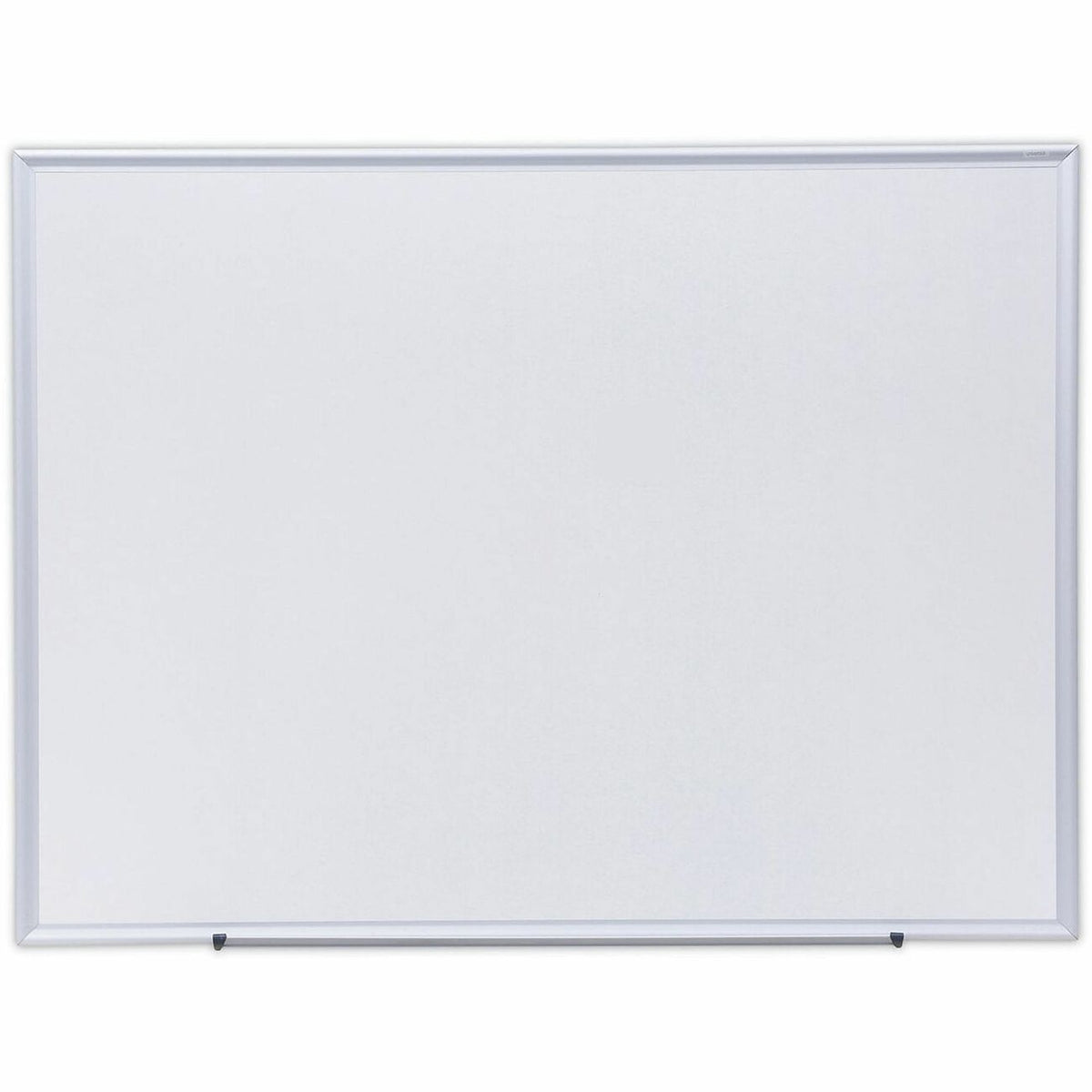 Universal Deluxe Melamine Dry Erase Board, 48" x 36" , White Surface, Satin Aluminum Frame