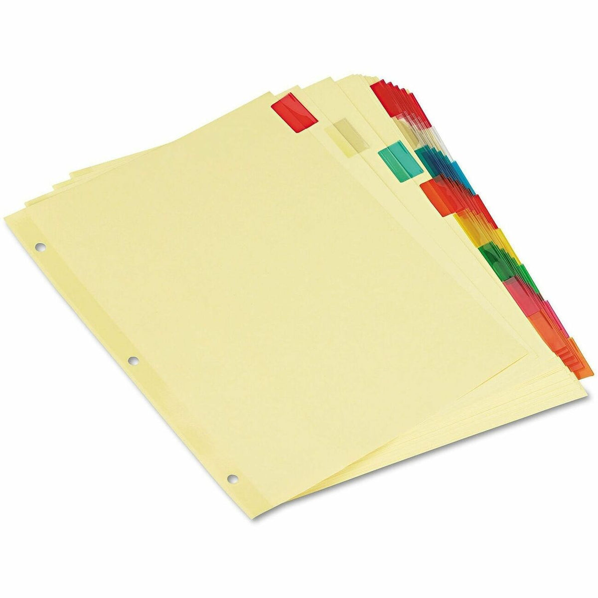 Universal Insertable Tab Index, 8-Tab, 11 x 8.5, Buff, Assorted Tabs, 6 Sets