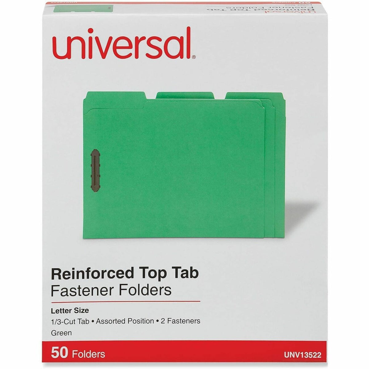 Universal 1/3 Tab Cut Letter Recycled Classification Folder