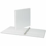 Universal Slant D-Ring View Binder, 3 Rings, 1" Capacity, 11 x 8.5, White, 4/Pack