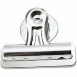 Universal Bulldog Magnetic Clips, Medium, Nickel, 12/Pack