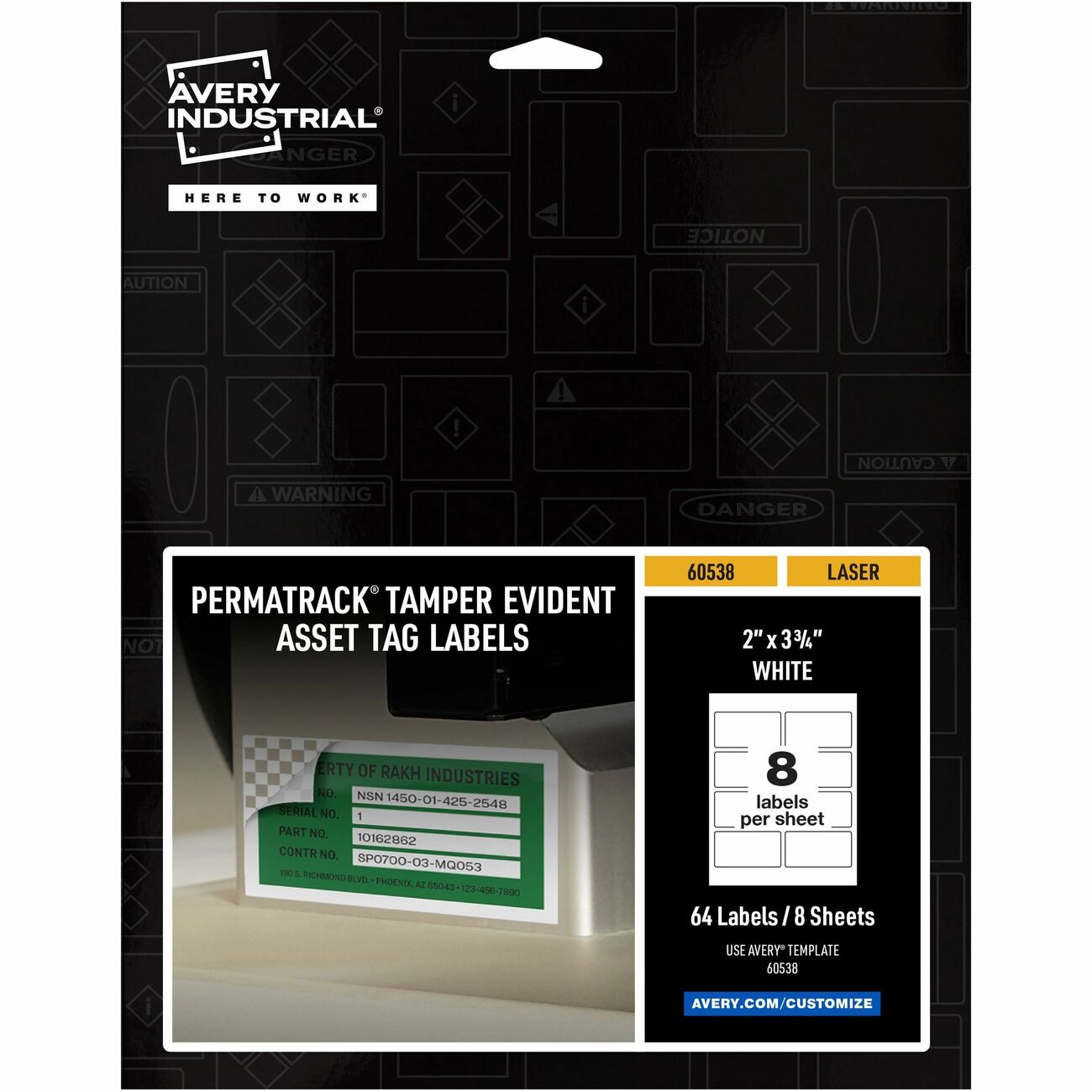 Avery Labelte Assettag We 8Up