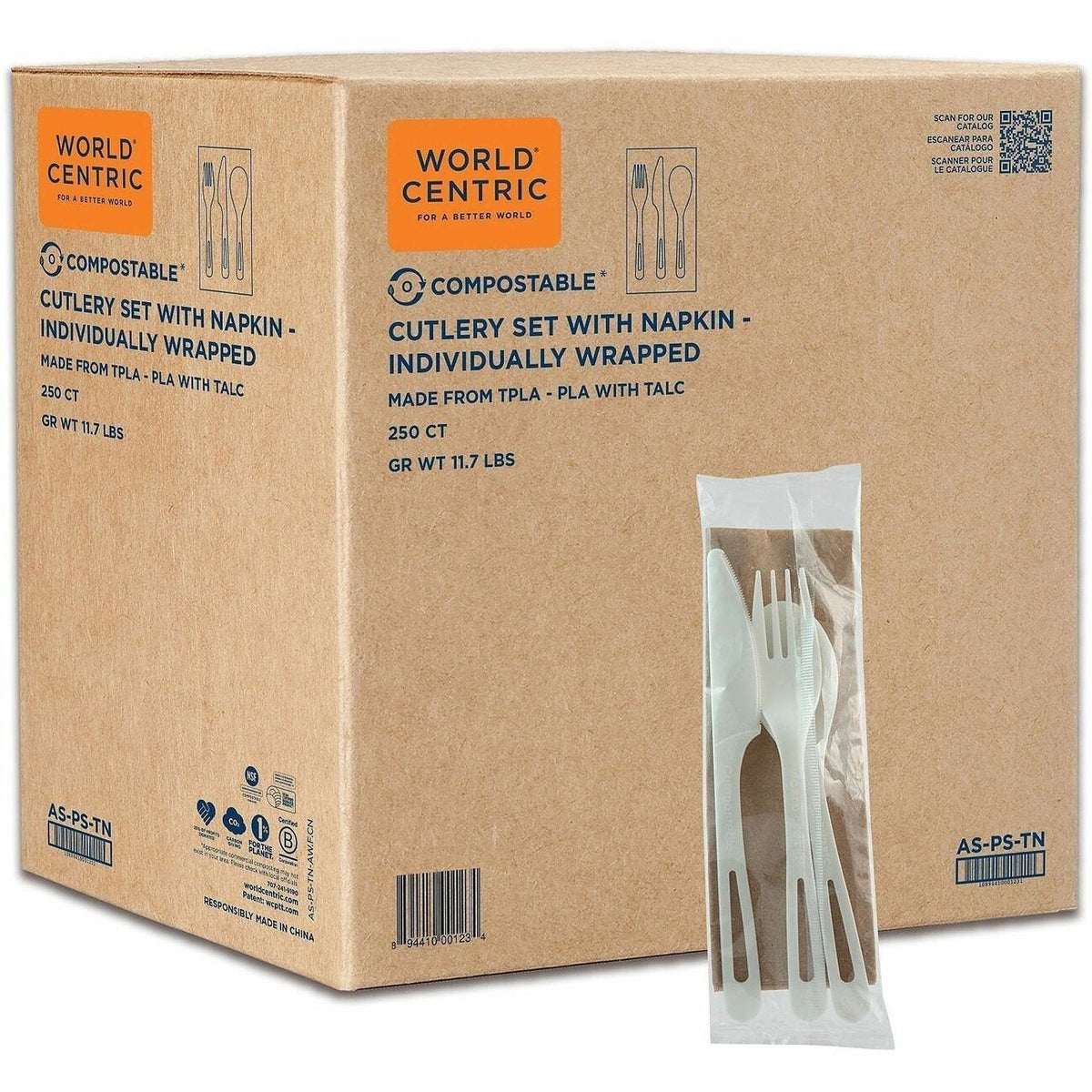 World Centric TPLA Wrapped Cutlery Set