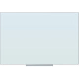 U Brands Floating Frameless Non-Magnetic Ghost Grid Glass Dry-Erase Board