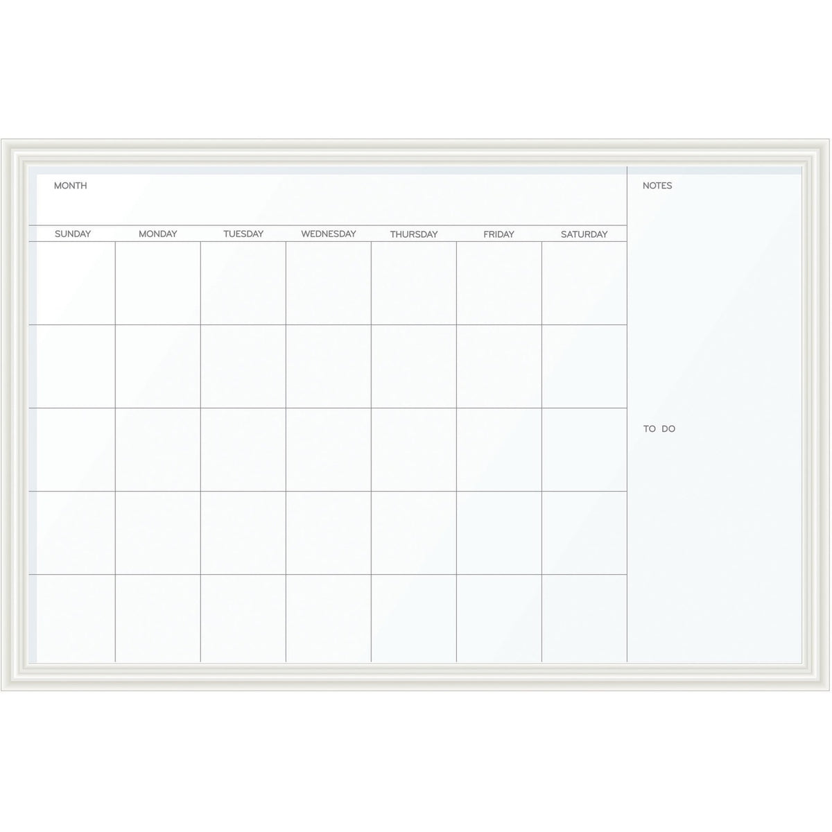 U Brands Farmhouse Magnetic Dry-Erase Monthly Calendar Board