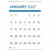 Blueline 2027 12-Month Large Print Monthly Wall Calendar