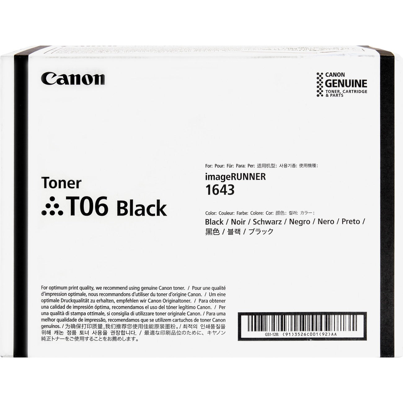 Canon Crtdg Lsr 1643 Bk 20.5K