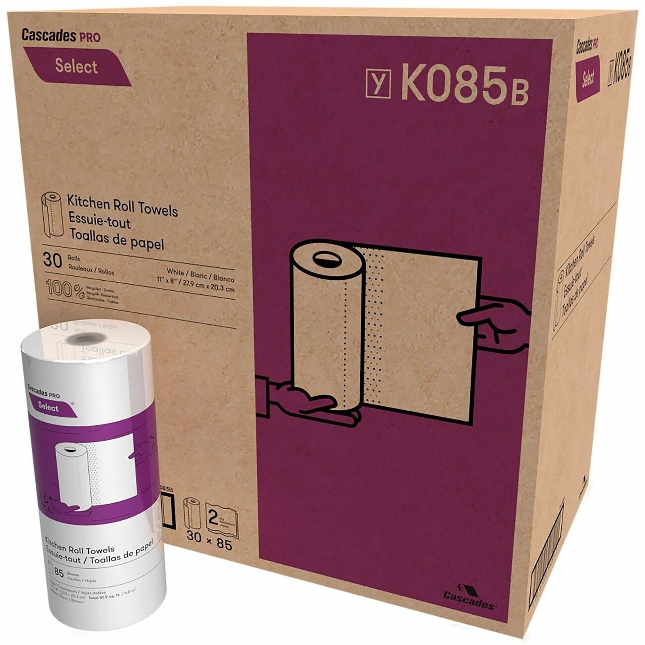 Kitchen Roll Towel 2 Ply White