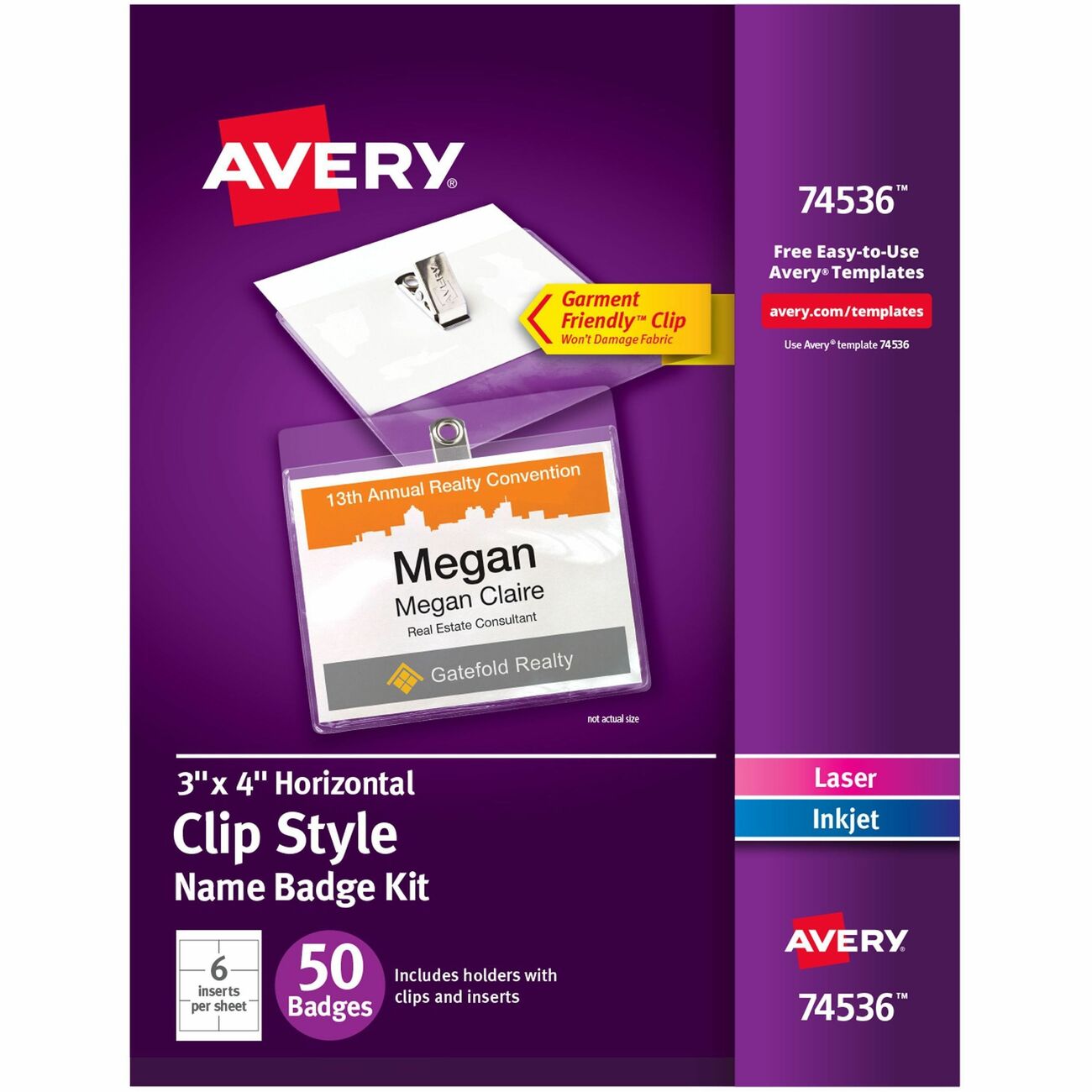 Avery Name Badge 3X4