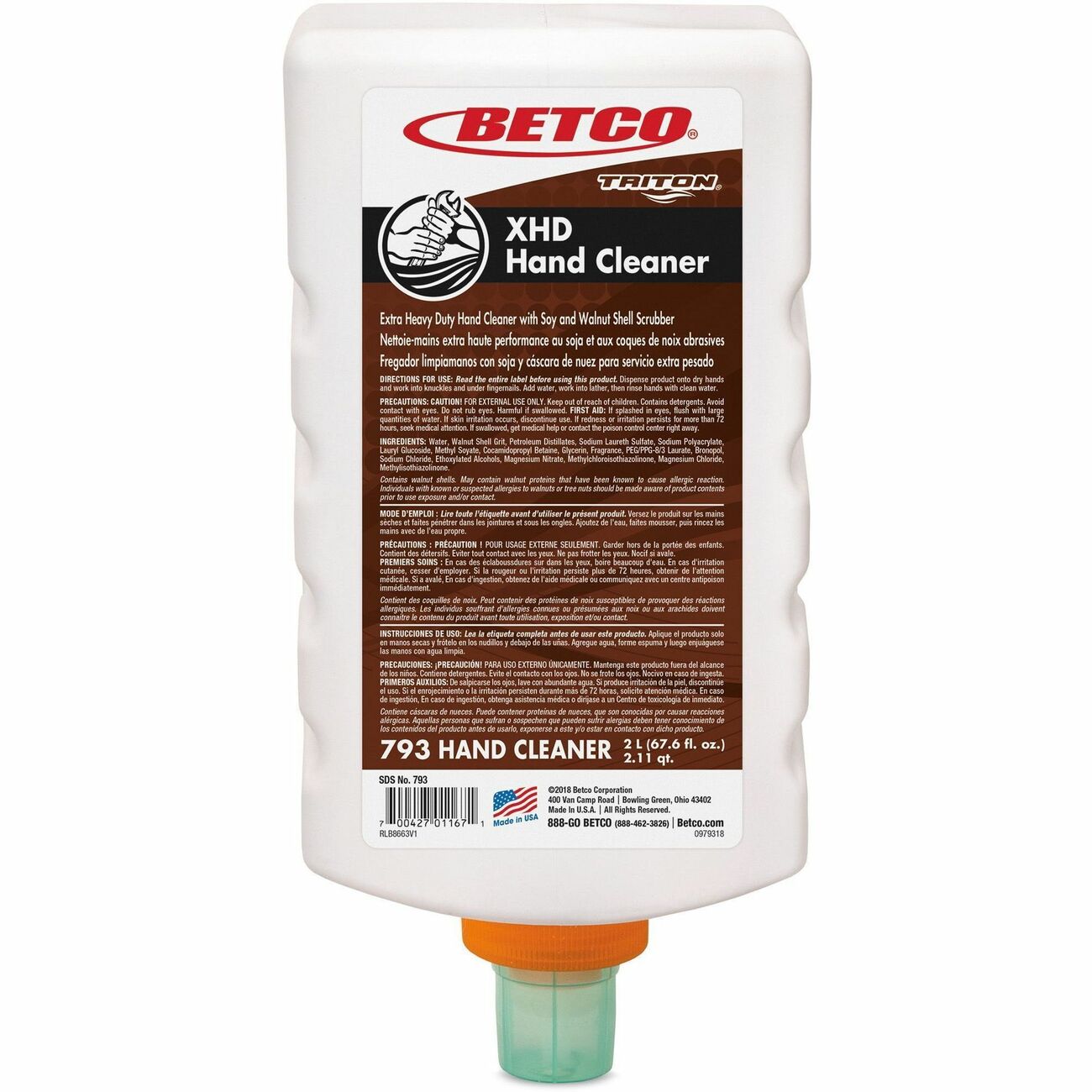 Soap Industrl Walnut 2L