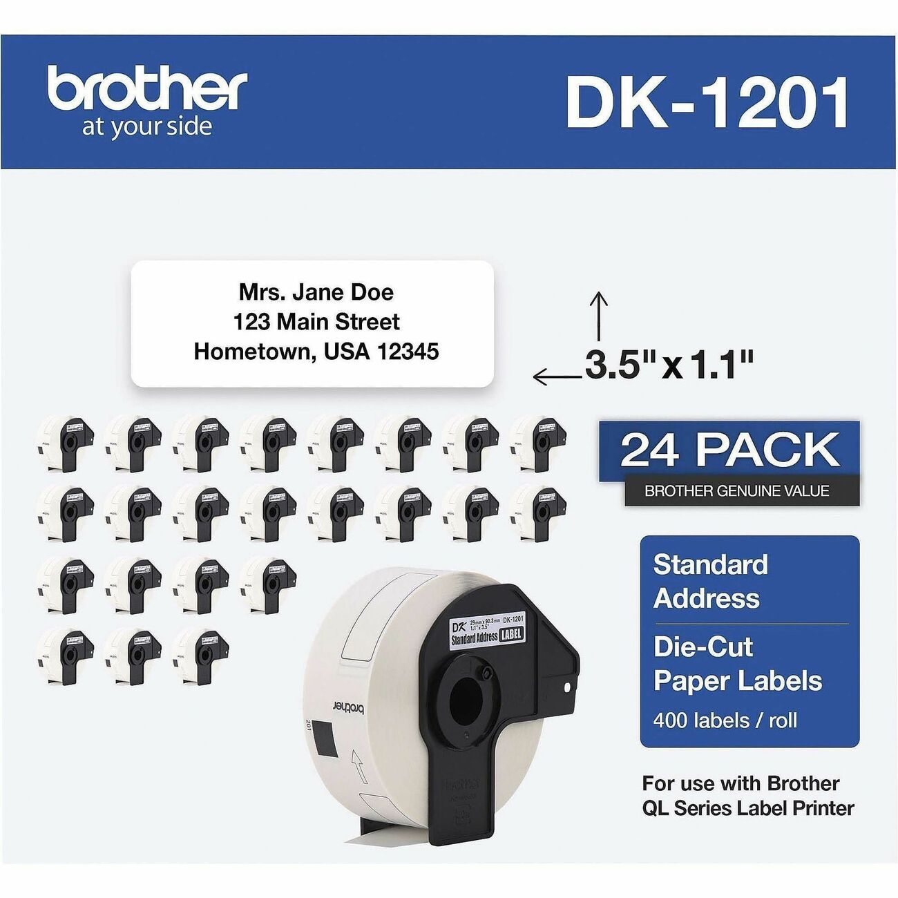 Brother Label 1.1' X 3.5' 24