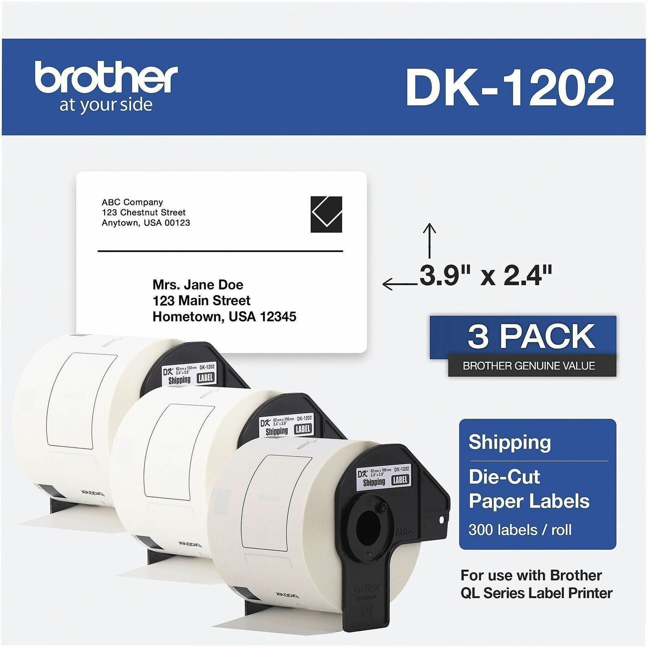 Brother Label 2.4' X 3.9' 3Pk