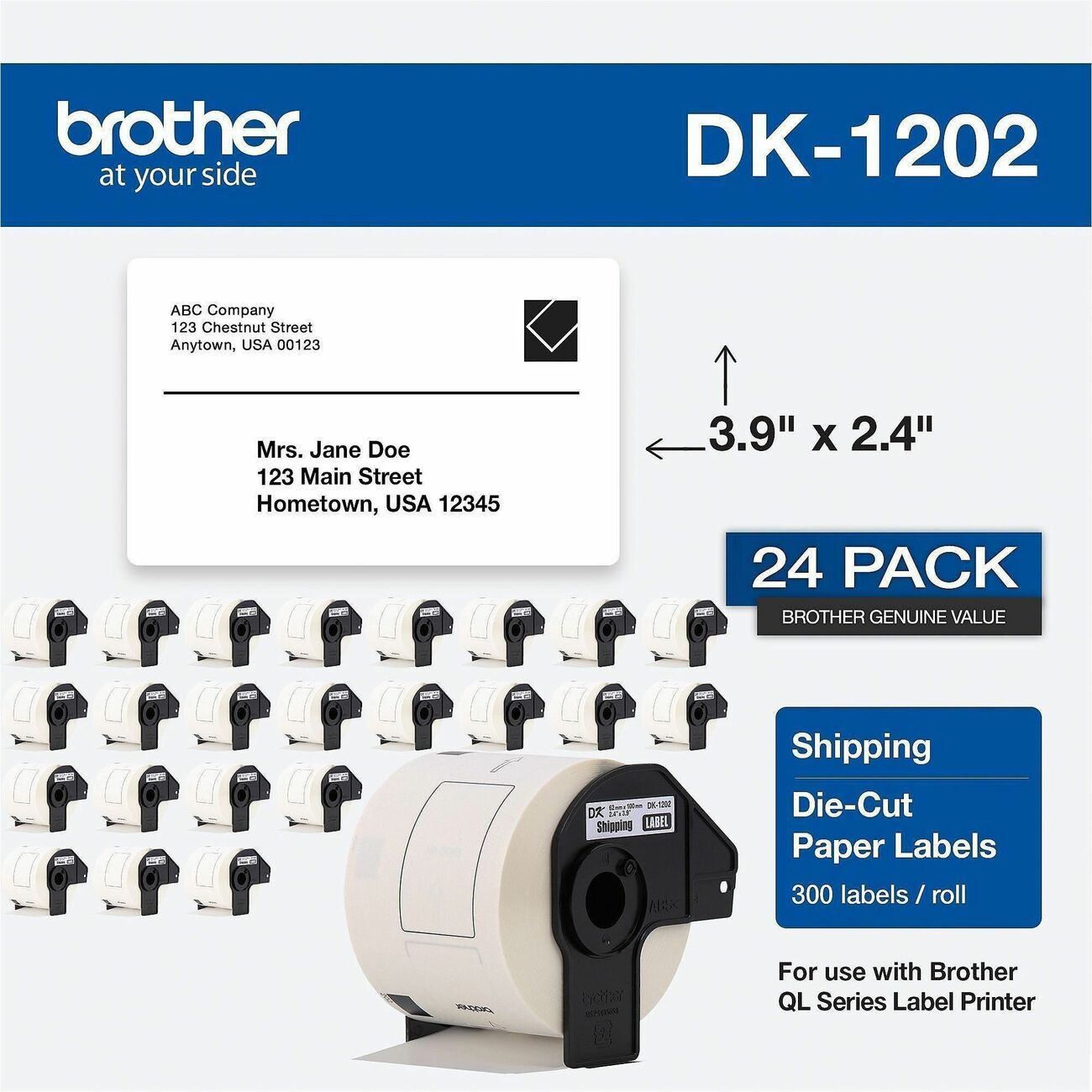 Brother Label 2.4' X 3.9' 24Pk