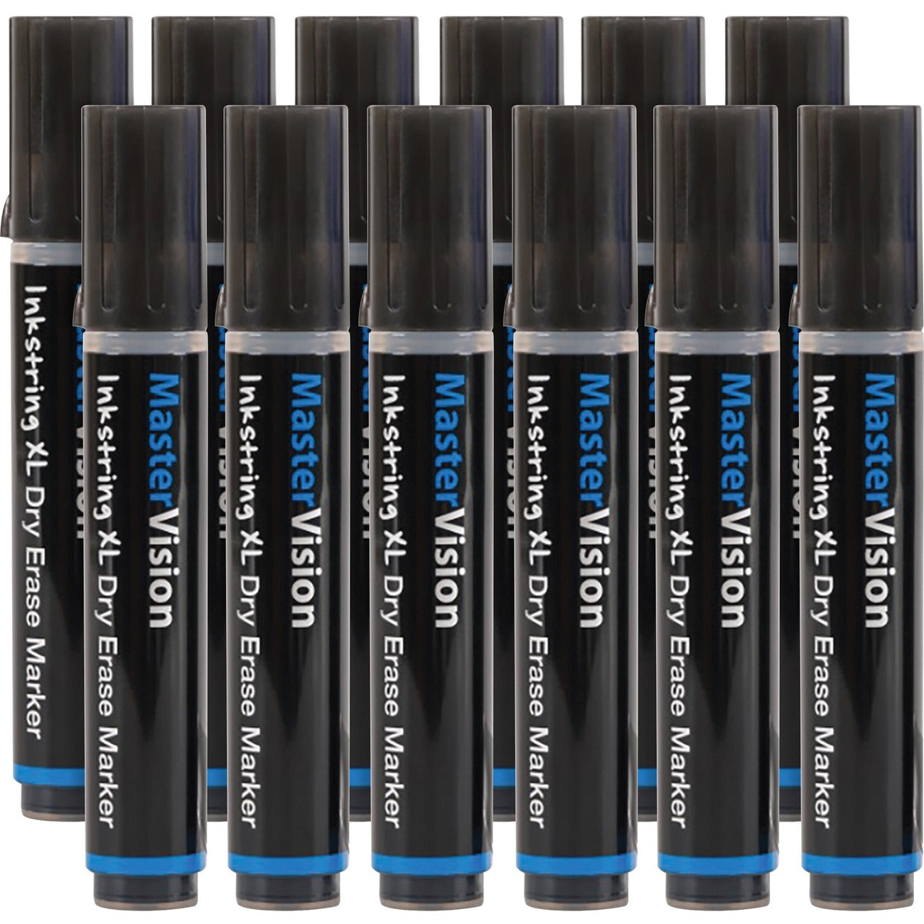 MasterVision Markers Inkstring 12Pk Blk